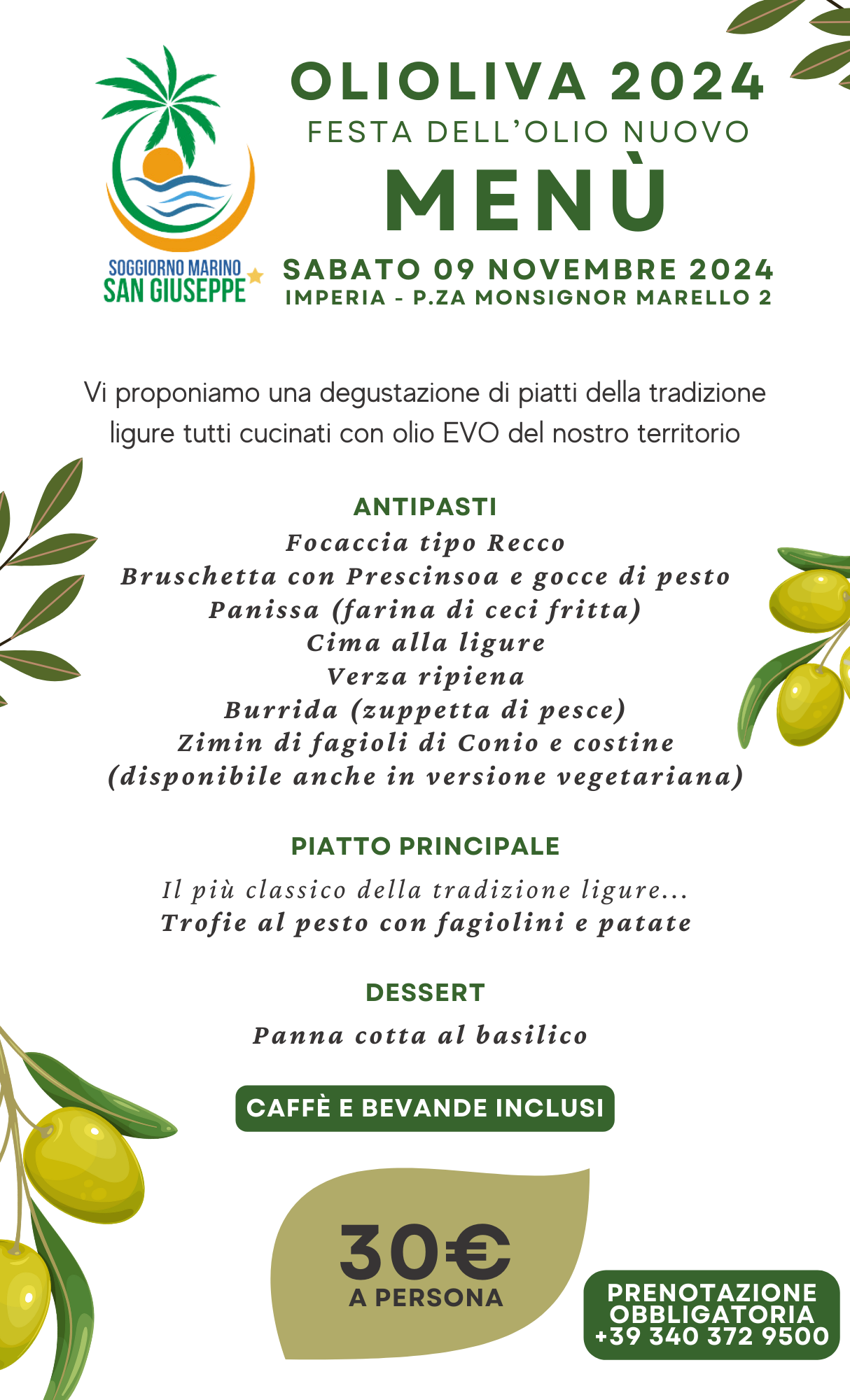 Menù cucina ligure